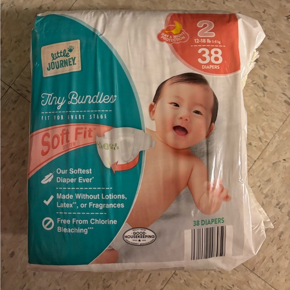 Little Journey Tiny Bundles Diapers Size 2 - Picture 1 of 2